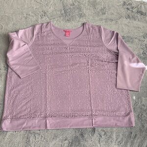 Woman Within Pale Lavender Knit Top
